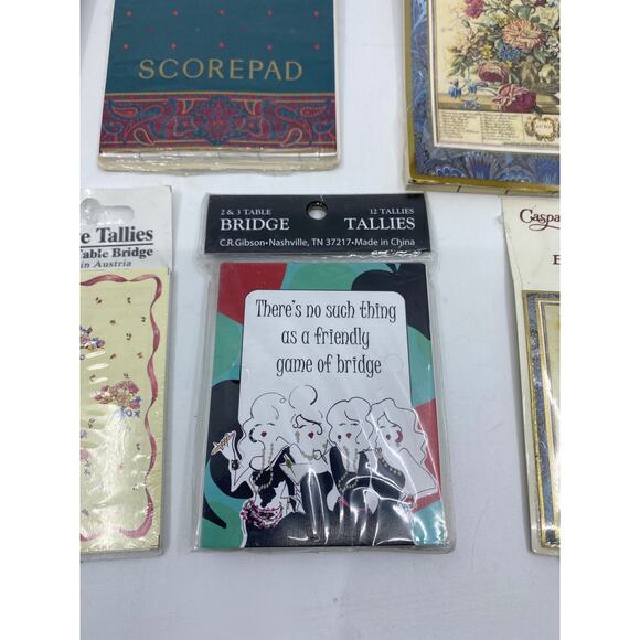 Bridge Tally Bundle of 7 packages New old stock Retro Caspari Hallmark - Picture 2 of 5